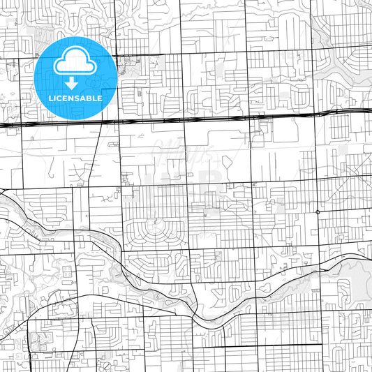 Vector PDF map of Livonia, Michigan, United States