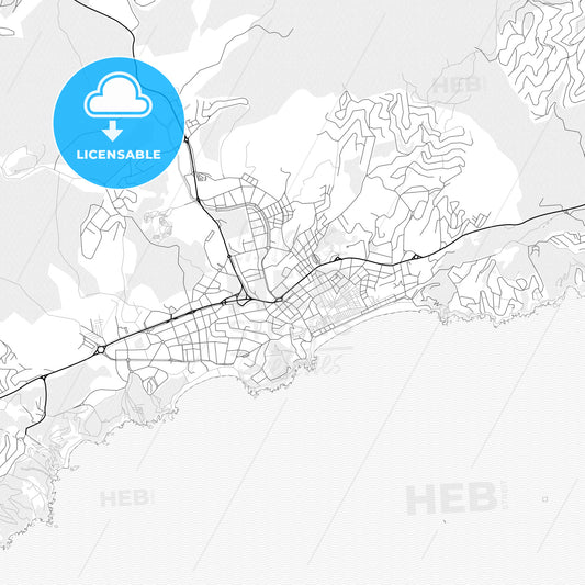 Vector PDF map of Lloret de Mar, Spain