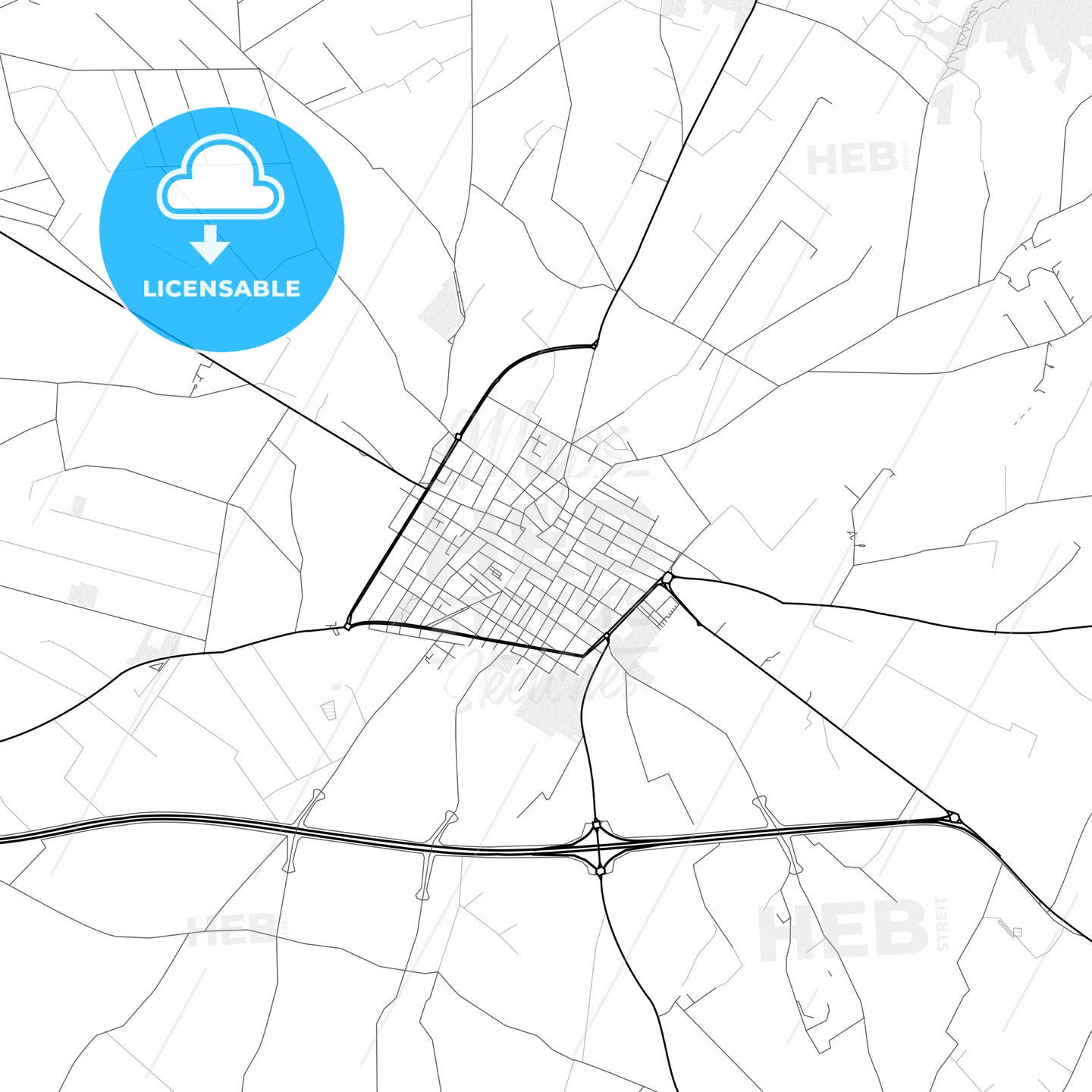 Vector PDF map of Llucmajor, Spain