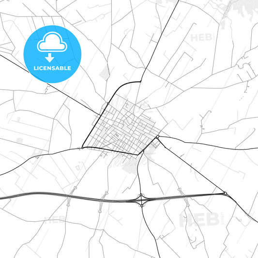 Vector PDF map of Llucmajor, Spain