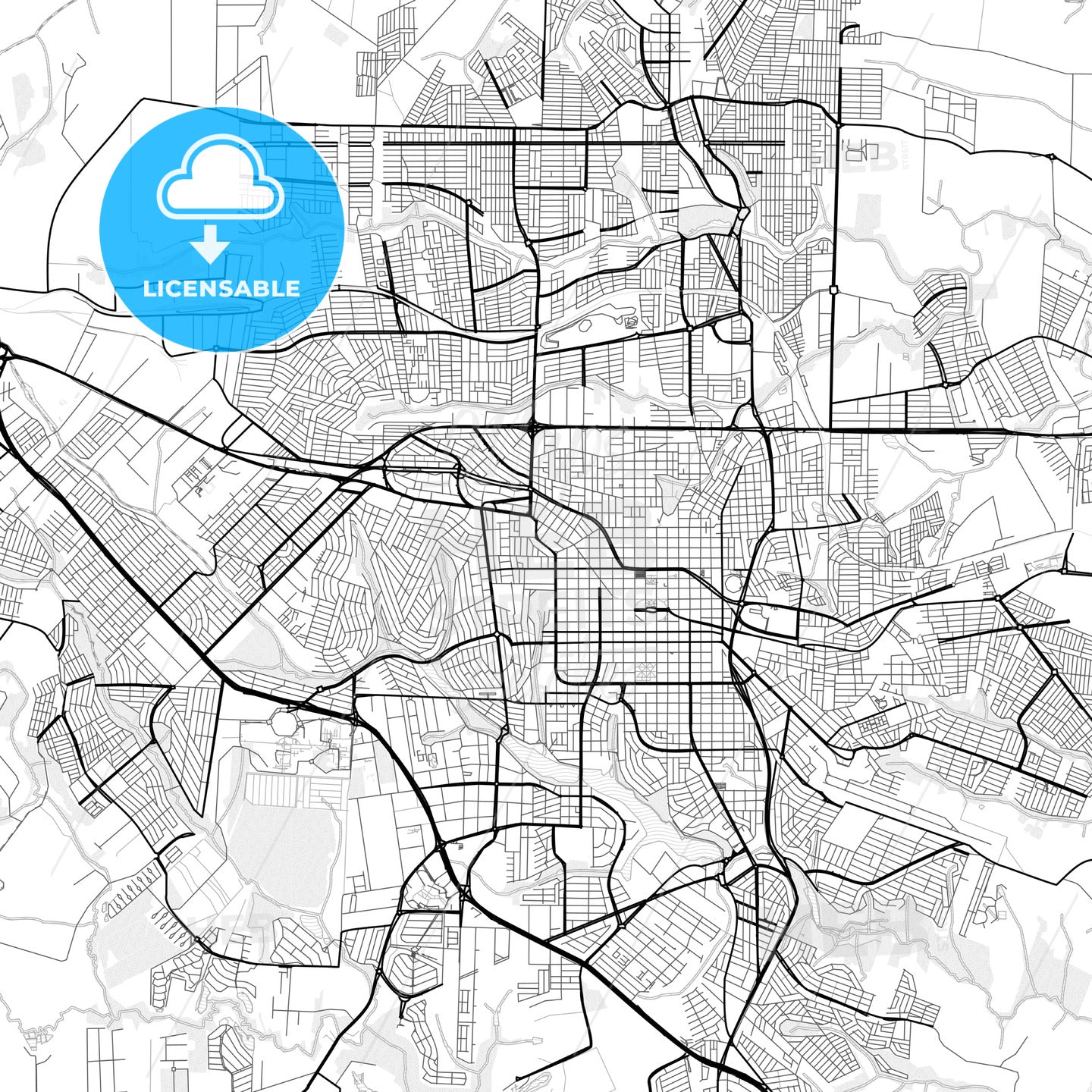 Vector PDF map of Londrina, Brazil