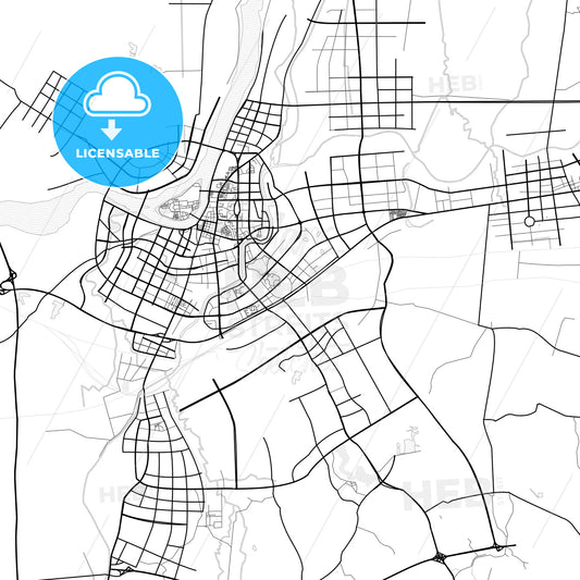 Vector PDF map of Lu an, China