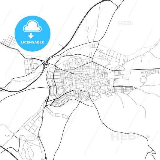 Vector PDF map of Lucena, Spain