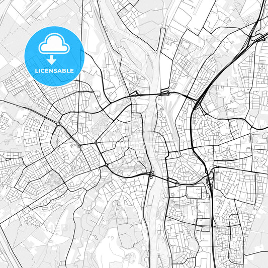 Vector PDF map of Maastricht, Netherlands