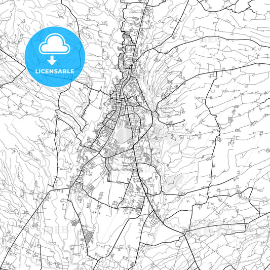 Vector PDF map of Magelang, Indonesia