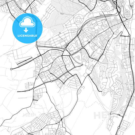 Vector PDF map of Mairena del Aljarafe, Spain