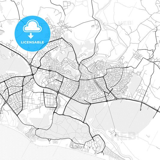 Vector PDF map of Manavgat, Turkey