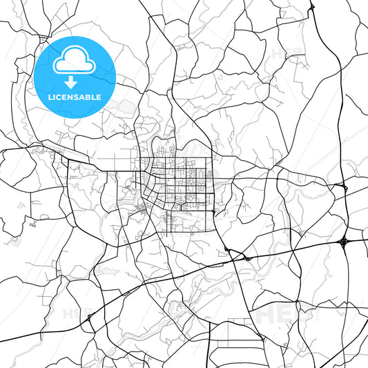 Vector PDF map of Maoming, China