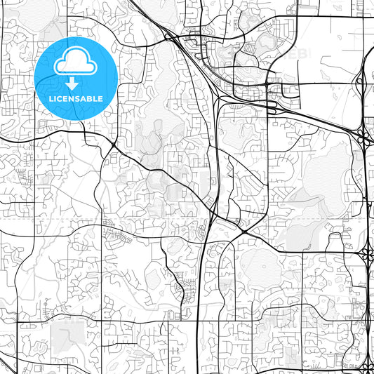 Vector PDF map of Maple Grove, Minnesota, United States