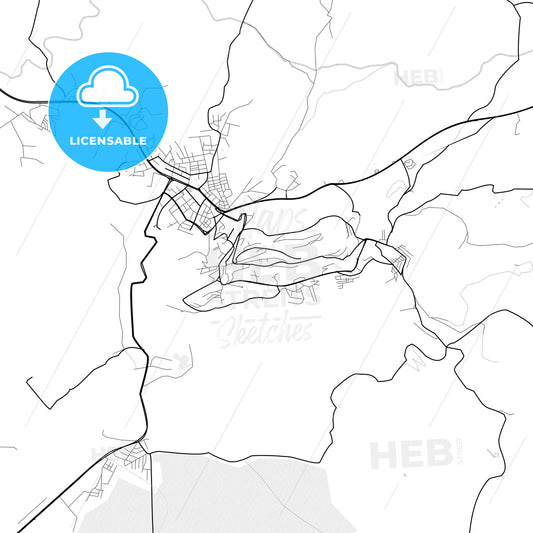 Vector PDF map of Mardin, Turkey