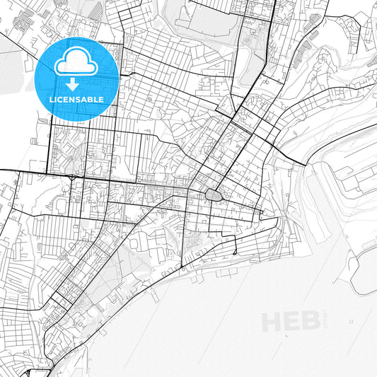 Vector PDF map of Mariupol, Ukraine