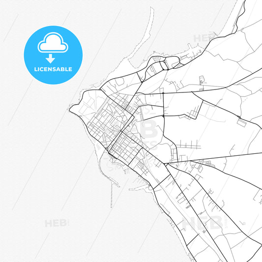 Vector PDF map of Marsala, Italy