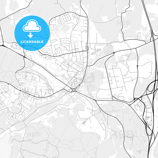 Vector PDF map of Märsta, Sweden