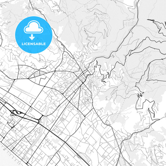 Vector PDF map of Massa, Italy