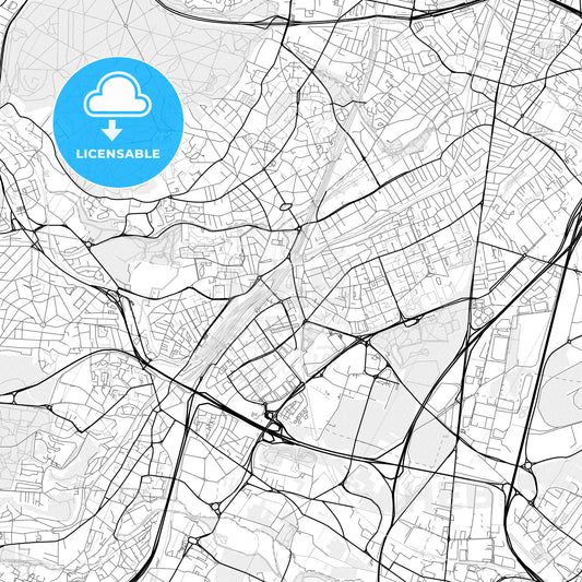 Vector PDF map of Massy, France