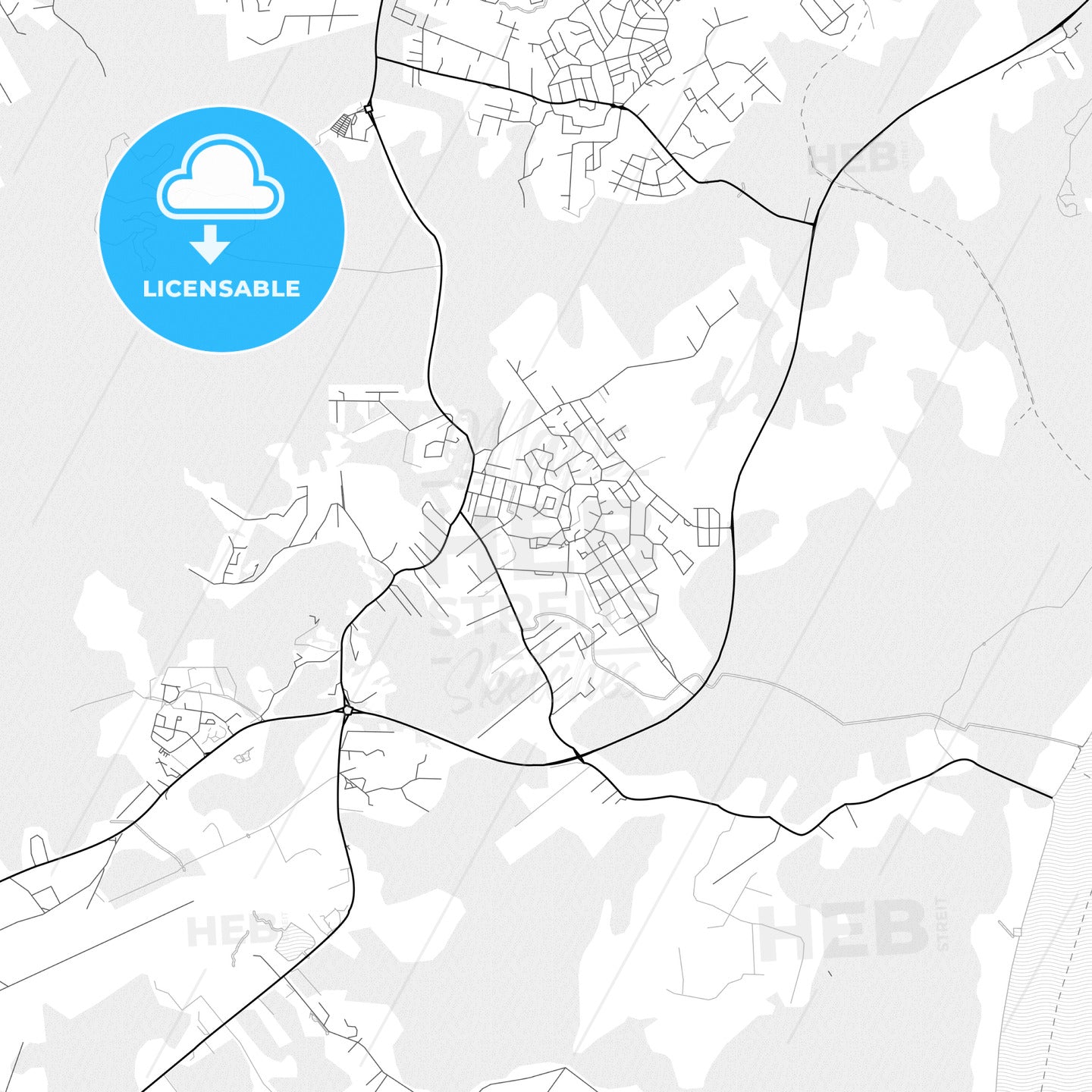 Vector PDF map of Matoury, France