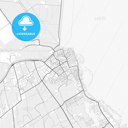 Vector PDF map of Medemblik, Netherlands