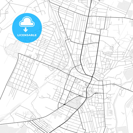 Vector PDF map of Melitopol, Ukraine