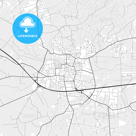 Vector PDF map of Melle, Germany