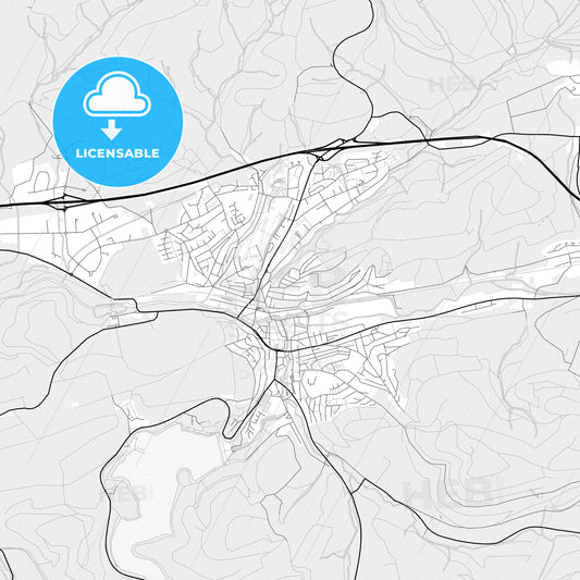 Vector PDF map of Meschede, Germany