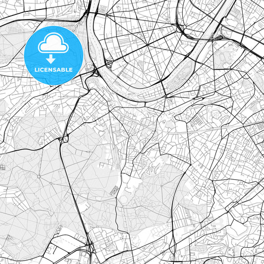 Vector PDF map of Meudon, France