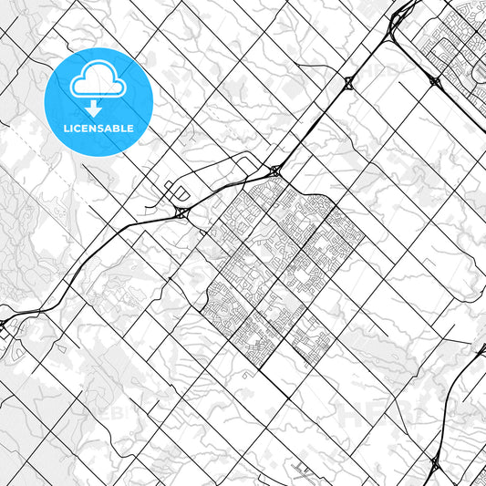 Vector PDF map of Milton, Canada