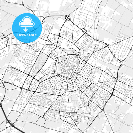 Vector PDF map of Modena, Italy