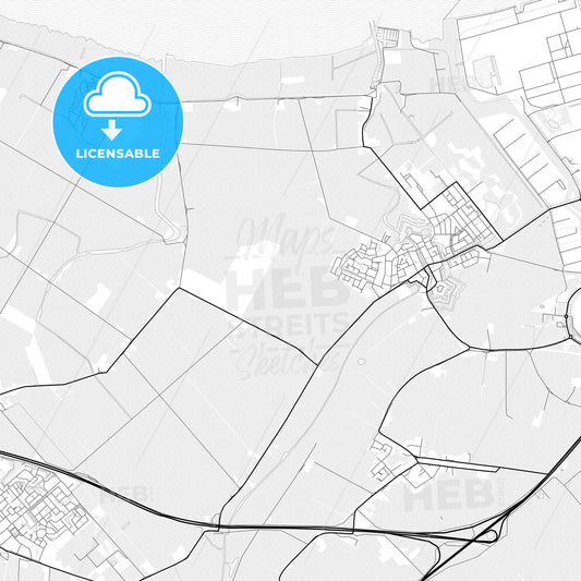 Vector PDF map of Moerdijk, Netherlands