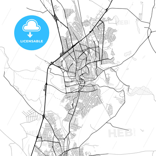 Vector PDF map of Mogi Guacu, Brazil