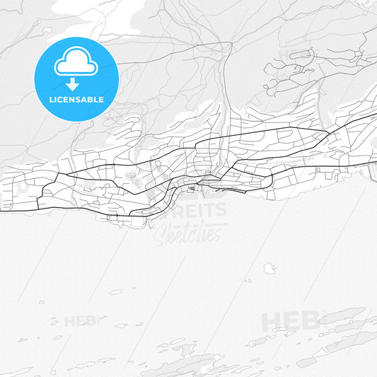 Vector PDF map of Molde, Norway