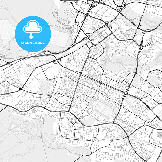 Vector PDF map of Montigny-le-Bretonneux, France