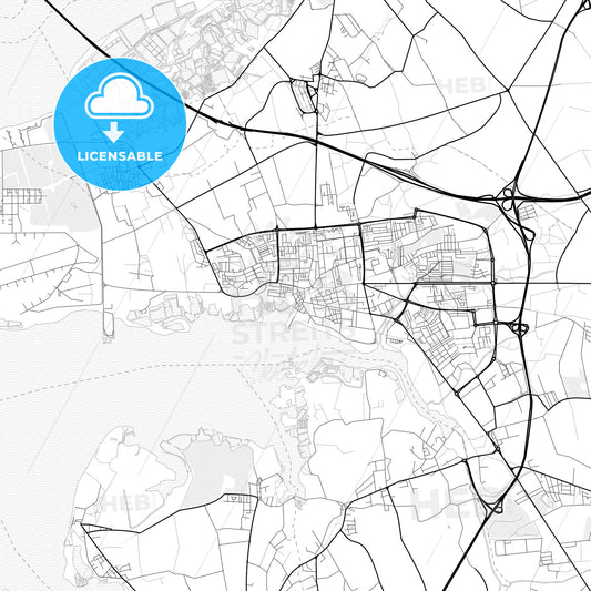 Vector PDF map of Montijo, Portugal