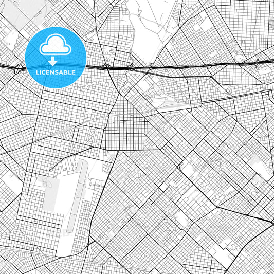 Vector PDF map of Moron, Argentina