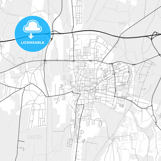 Vector PDF map of Nagykanizsa, Hungary