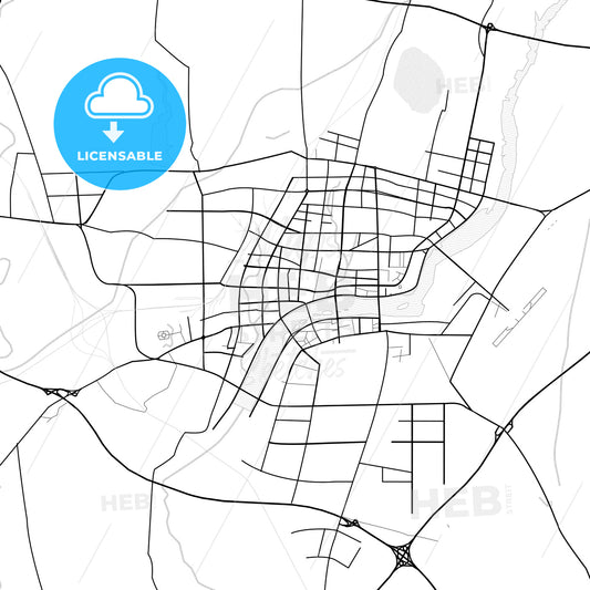 Vector PDF map of Nanyang, China