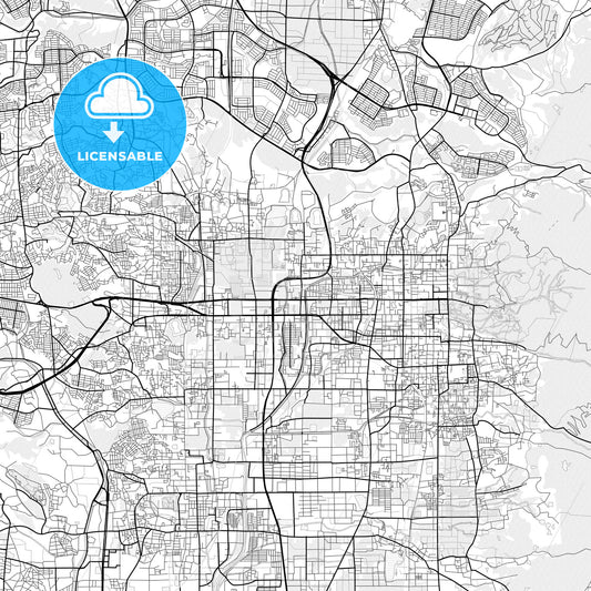 Vector PDF map of Nara, Japan