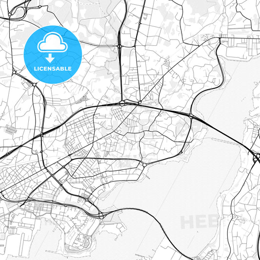 Vector PDF map of Narón, Spain