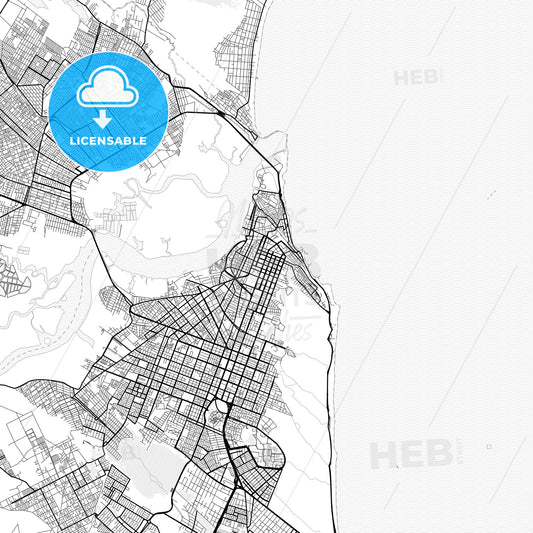 Vector PDF map of Natal, Brazil