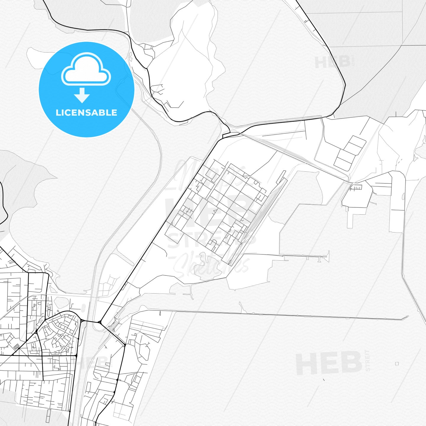 Vector PDF map of Năvodari, Romania