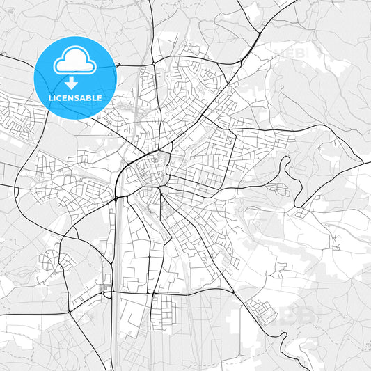 Vector PDF map of Neumarkt in der Oberpfalz, Germany