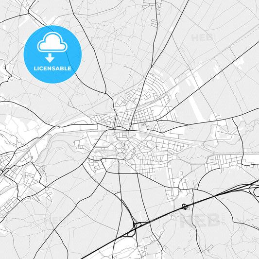 Vector PDF map of Neunkirchen, Austria