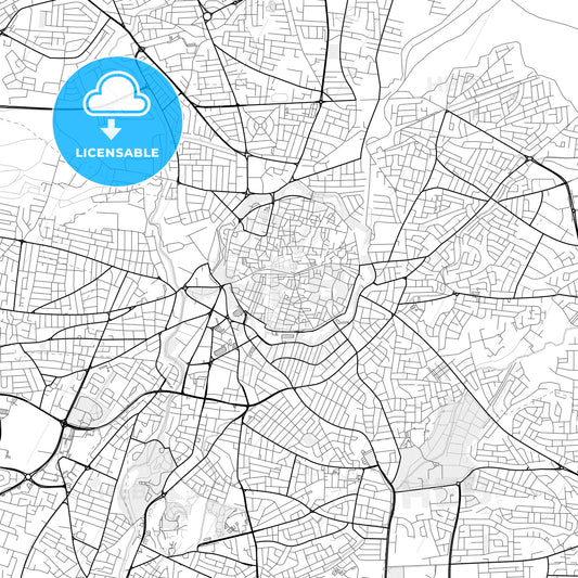Vector PDF map of Nicosia  , Cyprus