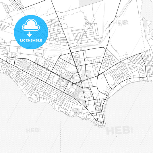 Vector PDF map of Nikopol, Ukraine