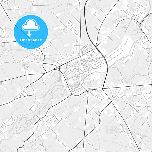 Vector PDF map of Ninove, Belgium