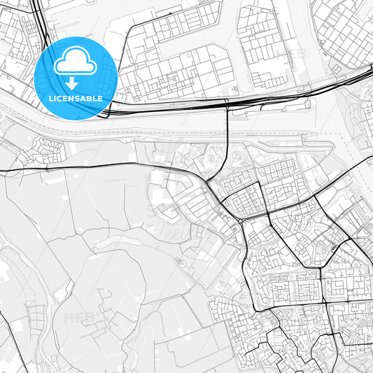 Vector PDF map of Nissewaard, Netherlands