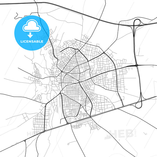 Vector PDF map of Nizip, Turkey