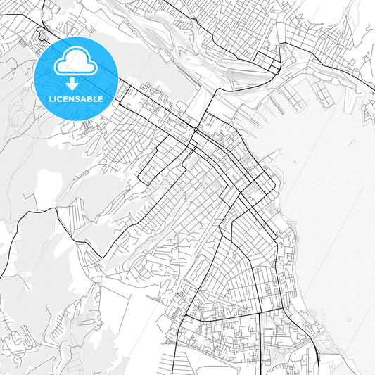 Vector PDF map of Novorossiysk, Russia