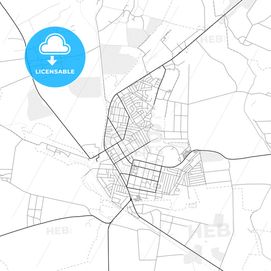 Vector PDF map of Novovolynsk, Ukraine