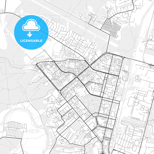 Vector PDF map of Obninsk, Russia