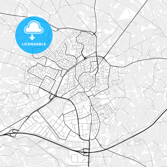 Vector PDF map of Oldenzaal, Netherlands